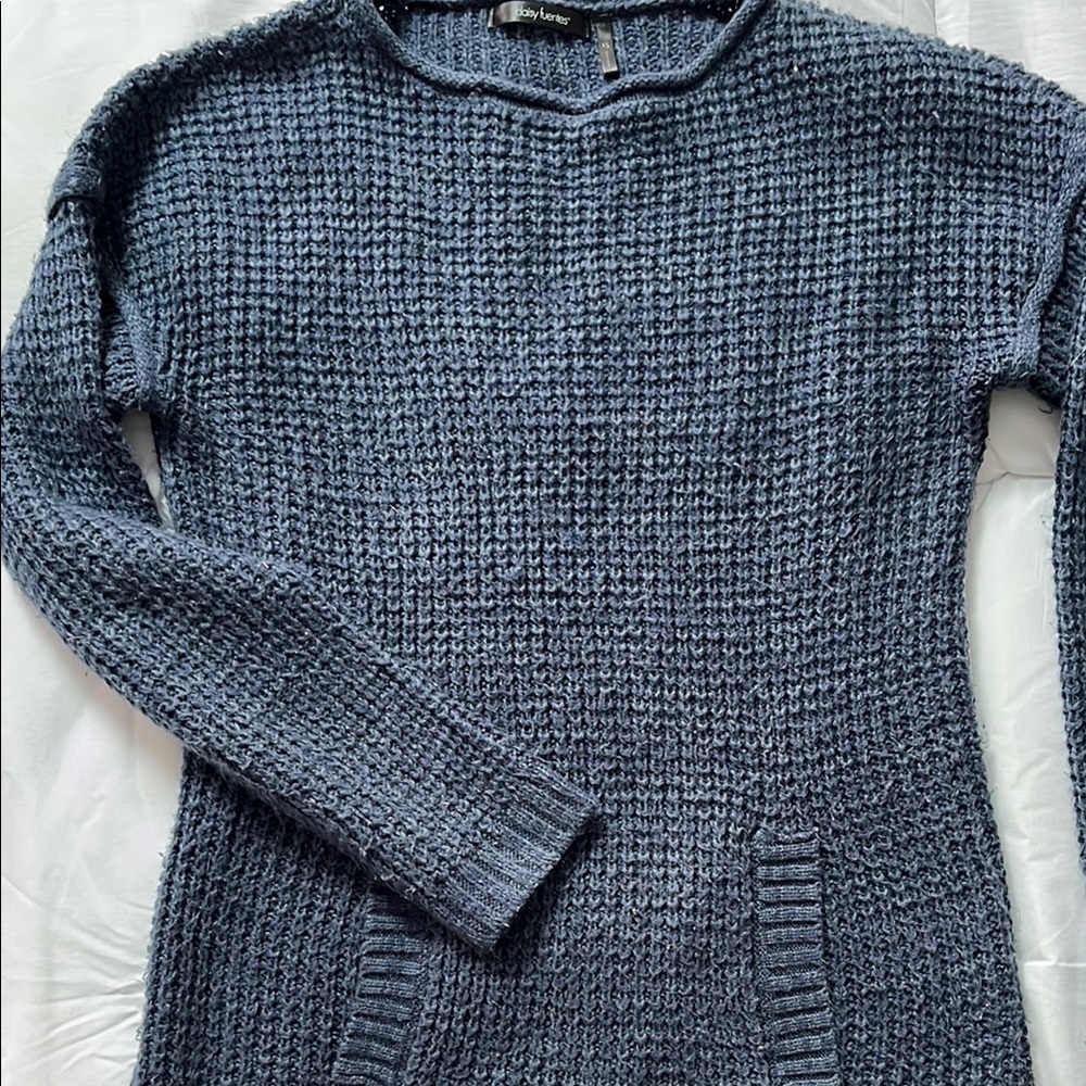 Daisy Fuentes Tunic Sweater Front Pocket XS - Picture 2 of 5